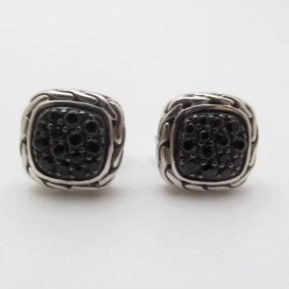 John Hardy Black Sapphire Pavé Earrings